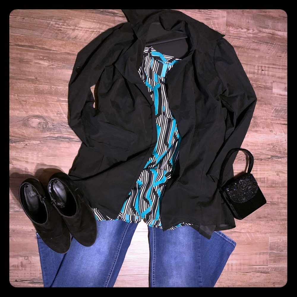 NWOT Black Waterfall Jacket